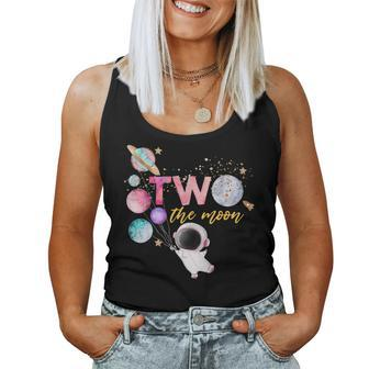 Two The Moon Birthday Girl Outfit 2 Year Old 2Nd Bday Women Tank Top - Seseable