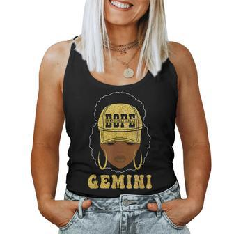 Unapologetically Dope Gemini Queen Black Zodiac Women Tank Top - Seseable