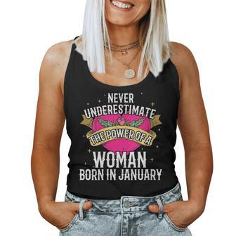 Never Underestimate A Girl Who Is Born In January Women Tank Top | Mazezy AU