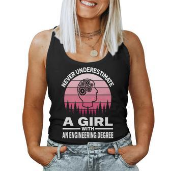 Never Underestimate A Girl With An Engineering Degree Women Tank Top - Seseable