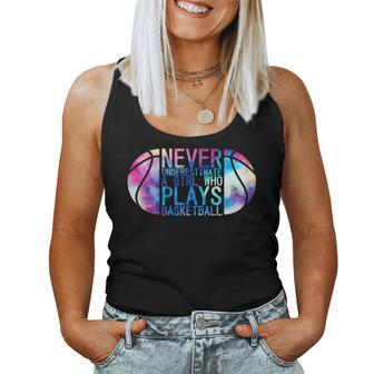 Never Underestimate A Girl Who Plays Basketball Player Cute Women Tank Top - Monsterry UK