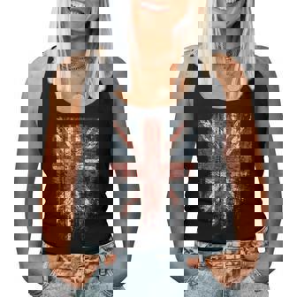 Union Jack Cool Distressed Uk British Flag Women Tank Top - Thegiftio