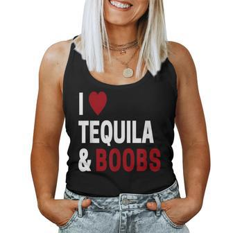 Unusual For I Love Boobs & Tequila Joke Women Tank Top - Monsterry
