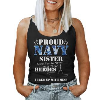 Us Military Proud Navy Sister For Men Or Women Women Tank Top - Monsterry DE