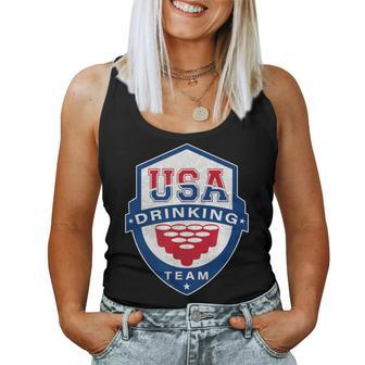 Usa Drinking Team 4Th Of July Independence Day Drunk Women Tank Top - Monsterry CA