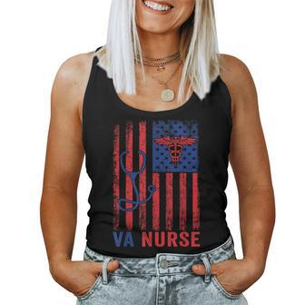 Va Nurse American Flag Patriotic Medical Worker Patriotic Women Tank Top - Monsterry CA