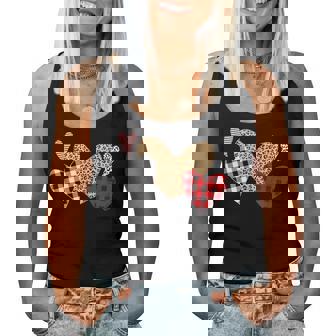 Valentines Day Hearts Love Leopard Plaid Girls Women Tank Top - Thegiftio