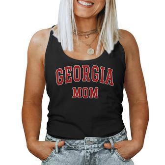 Varsity Souvenir Georgia State Mom Mother Women Tank Top - Seseable