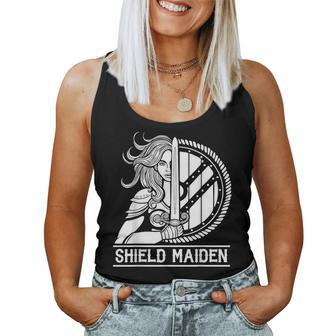 Viking Shield Maiden Female Warrior Norse Shieldmaide Women Tank Top - Monsterry UK