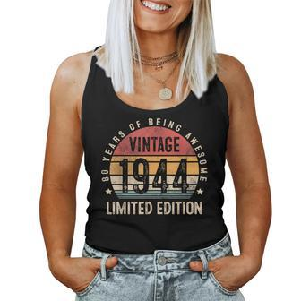 Vintage 1944 80 Years Old For 80Th Birthday Women Tank Top - Monsterry