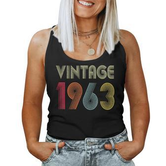 Vintage 1963 60Th Birthday 60 Years Old Women Tank Top - Monsterry CA