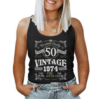 Vintage 1974 50Th Birthday 50 Year Old For Women Women Tank Top - Thegiftio UK