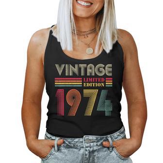 Vintage 1974 50Th Birthday 50 Years Old Women Tank Top - Thegiftio UK