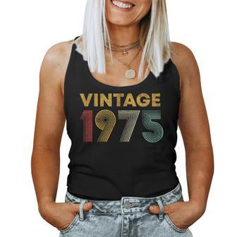 Vintage 1975 49Th Birthday 49 Years Old Women Tank Top - Monsterry