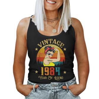 Vintage 1984 Birthday 40 Years Old Vintage 1984 Women Tank Top - Monsterry