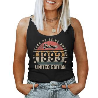 Vintage 1993 30 Year Old For Man Woman 30Th Birthday Women Tank Top - Monsterry DE