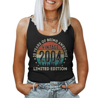 Vintage 2004 20Th Birthday Retro 20 Years Old Women Tank Top - Monsterry CA