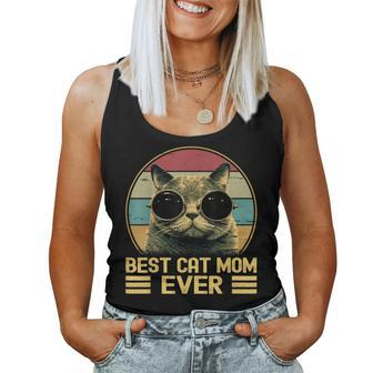 Vintage Best Cat Mom Ever For Women Cat Lover Cat Mom Women Tank Top - Monsterry AU