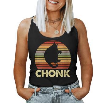 Vintage Cat Chonk For Fluffiest Cat Lover Parent Women Tank Top - Monsterry UK