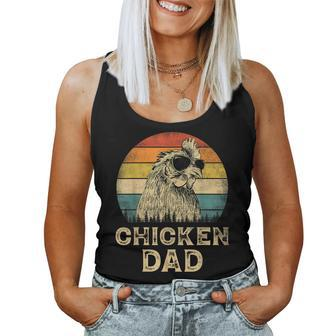 Vintage Chicken Dad Chicken Lovers Daddy Father's Day Women Tank Top - Monsterry