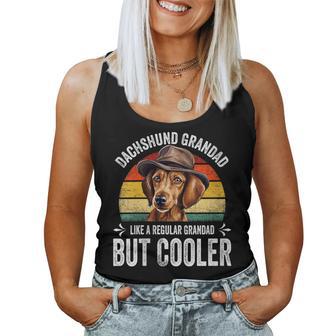 Vintage Dachshund Grandad Like A Regular Grandad But Cooler Women Tank Top - Monsterry DE