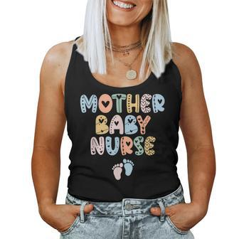 Vintage Groovy Mother Baby Nurse Nurse Week Women Tank Top - Seseable