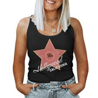 Vintage Hollywood Cinematic Walk Of Fame Star Women Tank Top - Monsterry AU