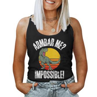 Vintage Jiu-Jitsu T Rex Armbar Me Bjj Dinosaur Humor Women Tank Top - Monsterry UK