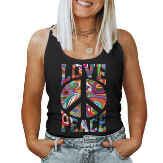 Vintage Love Peace 60S 70S Tie Dye Hippie Lover Men Women Tank Top - Monsterry