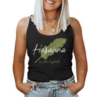 Vintage Palm Sunday Hosanna In The Highest Christian Easter Women Tank Top - Seseable