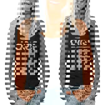 Vintage Retro Choose Life 80S Distressed Look Women Tank Top - Thegiftio