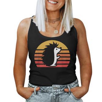 Vintage Retro Hedgehog Dad Mom Father Mother Boy Girl Women Tank Top - Monsterry