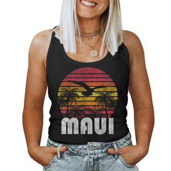 Vintage Retro Maui Hawaii 70'S 80'S Surf T Women Women Tank Top - Monsterry CA