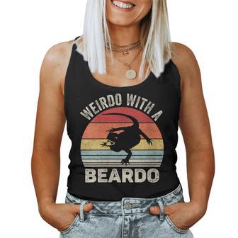 Vintage Retro Weirdo With A Beardo Bearded Dragon Women Tank Top - Monsterry AU