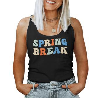 Vintage Spring Break 2024 Cute Spring Vacation Teacher Women Tank Top - Monsterry