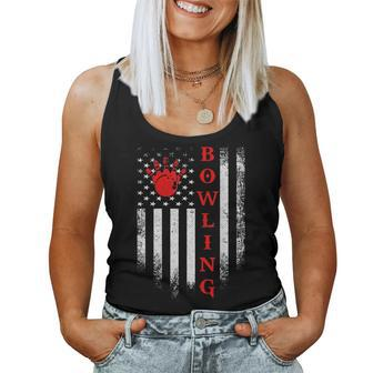 Vintage Usa Bowling American Flag Bowler For Kid Women Tank Top - Monsterry AU