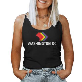 Washington Dc Map Gay Pride Rainbow Women Tank Top - Monsterry UK