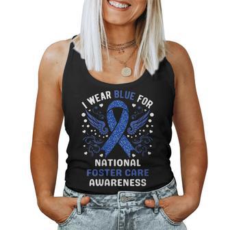 I Wear Blue For National Foster Care Awareness Month Women Tank Top - Monsterry AU