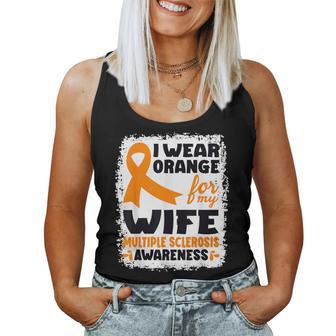 I Wear Orange For My Wife Ms Multiple Sclerosis Awareness Women Tank Top - Monsterry