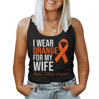 I Wear Orange For My Wife Ms Warrior Multiple Sclerosis Women Tank Top - Thegiftio UK