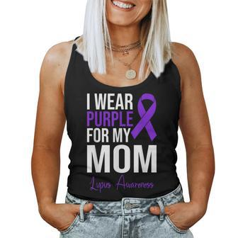 I Wear Purple For My Mom Lupus Warrior Lupus Women Tank Top - Seseable