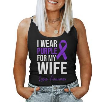 I Wear Purple For My Wife Lupus Warrior Lupus Women Tank Top - Seseable