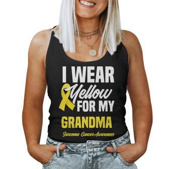 I Wear Yellow For My Grandma Sarcoma Cancer Awareness Women Tank Top | Mazezy