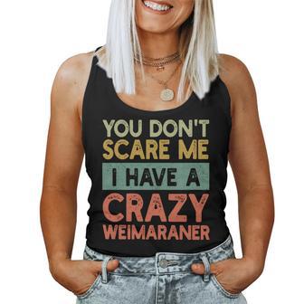 Weimaraner Hund Mama Papa Retro Hundebesitzer Lustige Tank Top Frauen - Geschenkecke