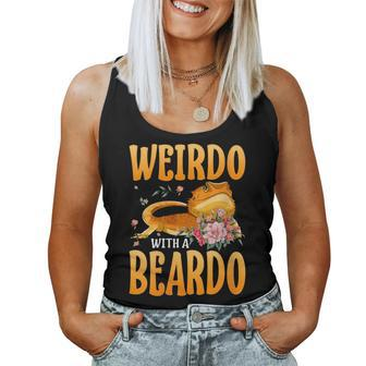 Weirdo With A Beardo Bearded Dragon Beardie Women Tank Top - Monsterry CA