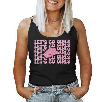 Western Let's Go Girls Bridal Bachelorette Party Cowgirl Women Tank Top - Monsterry