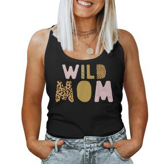 Wild One Mom Two Wild Birthday Outfit Zoo Birthday Animal Women Tank Top - Thegiftio UK