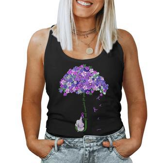 I Will Remember For You Purple Flower Alzheimers Awareness Women Tank Top | Mazezy CA