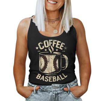 Wochenenden Kaffee Baseball Retro Baseball Mama Papa Tank Top Frauen - Geschenkecke