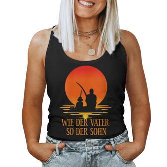 Women's With-Neck Wie Derater So Der Sohn Papa Angeln Angler Partner Tank Top Frauen - Geschenkecke